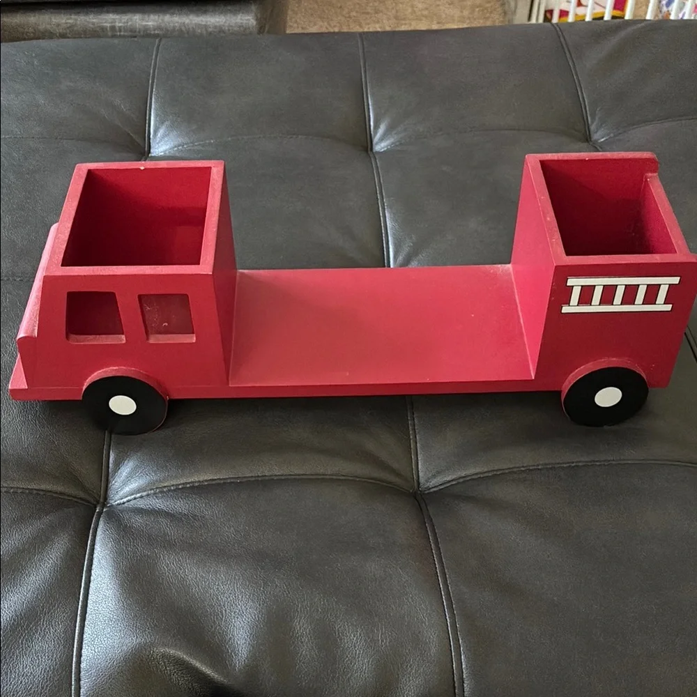 Red Fire Truck Wall Display Shelf by